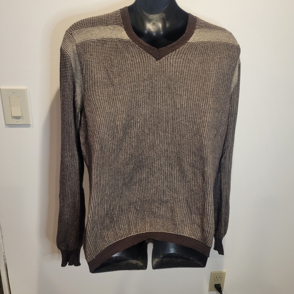 Converse x john varvatos brown/tan long sleeves sweater flaw - Picture 1 of 7